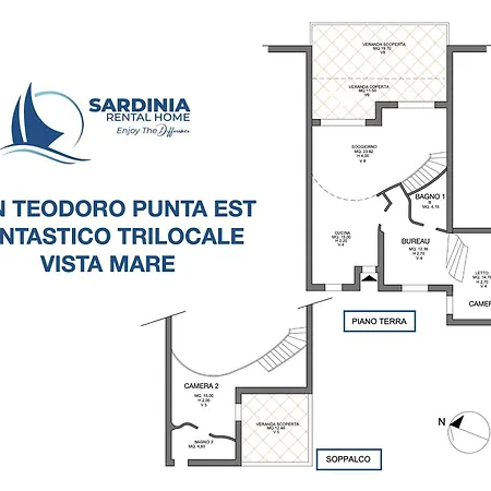Apartmán San Teodoro Punta Est Fantastico Trilocale Vista Mare Capo Coda Cavallo